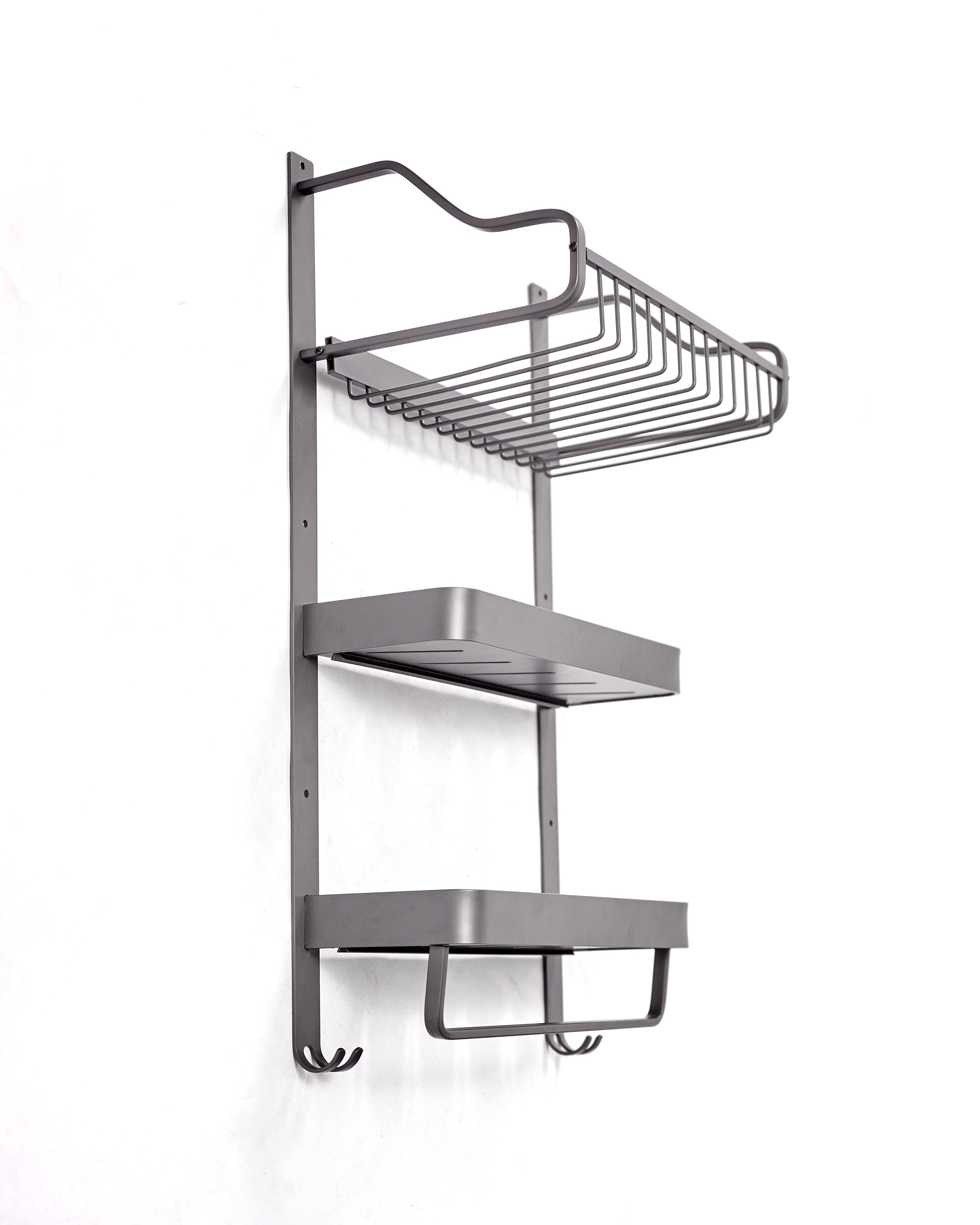 Stem 3 Tier Shower Caddy with three spacious rust-resistant shelves for organized shower storage