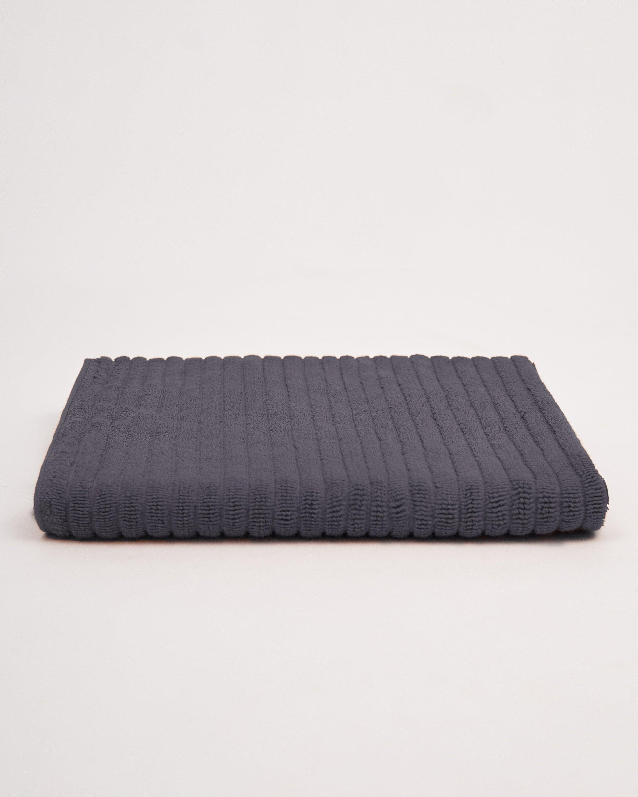 Dark grey towel from the Linea Towel Collection.