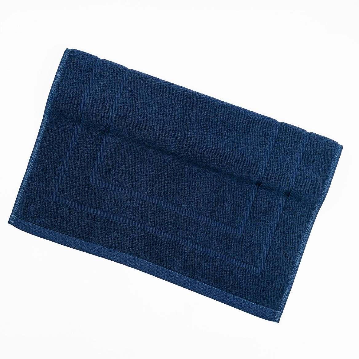 Deluxe Bath Mat in navy, plush and absorbent for a spa-like experience.