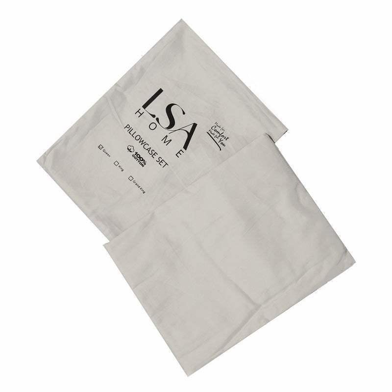 Luxe Pillowcase Set made of 100% cotton with a lustrous feel, sold as a pair.