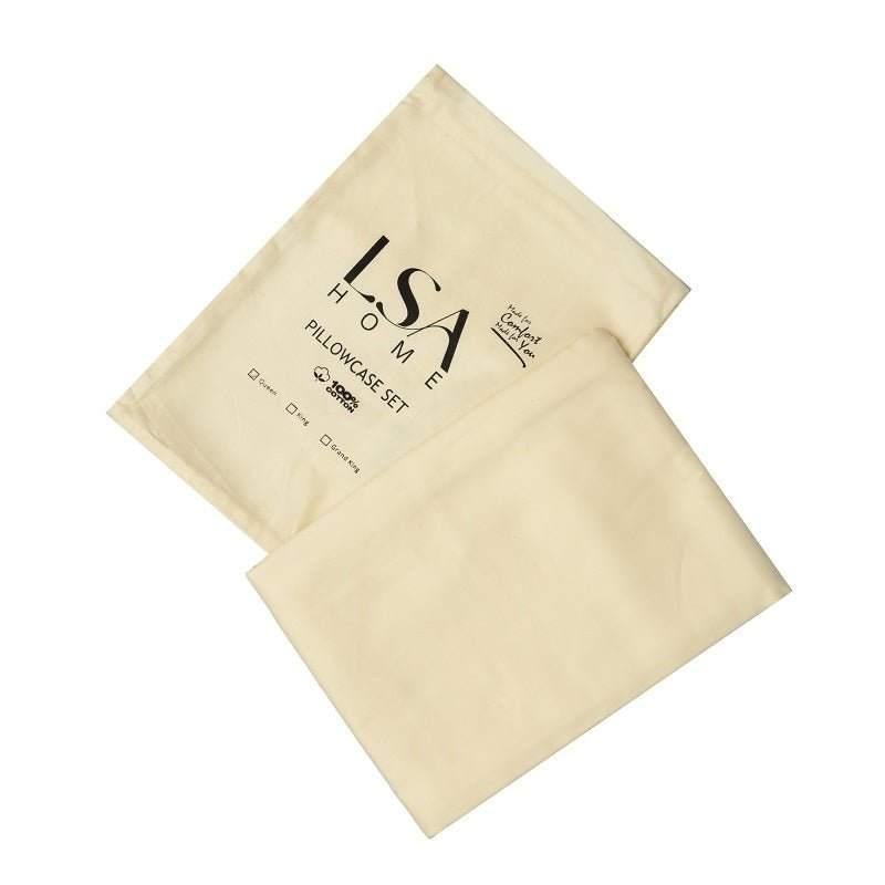 Luxe Pillowcase Set made of 100% cotton for a timeless bedroom look.